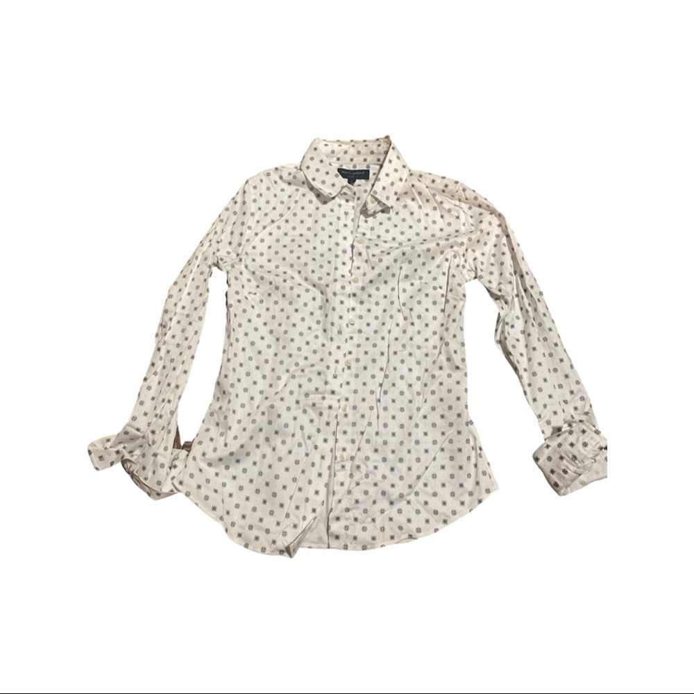 Cute print banana republic blouse!